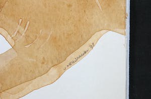 C.J.M. van Herwaarden - Aquarel, Zonder titel (Handen) kopen? Bied vanaf 50!