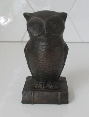 Niet of onleesbaar gesigneerd - Stel uilen boekensteunen in art deco stijl kopen? Bied vanaf 10!