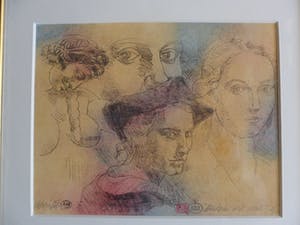 Enric Adsera Riba - 2 Etsen , Titel. Historia del site. mooi ingelijst kopen? Bied vanaf 45!