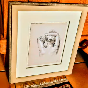 Francine van Hove - Lithografie auf Büttenpapier "The Nose the Pillow" Passepartout Rahmen kopen? Bied vanaf 90!