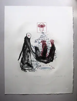 Olaf Nicolai - 2 FARBLITHOGRAPHIEN " GABE " und " VERTEILUNG " . kopen? Bied vanaf 150!