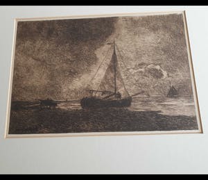 Frederik Hendrik Weissenbruch - zeilschip bruin/zwart/wit kopen? Bied vanaf 50!