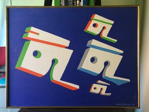 Mateo van den Heuvel - Acryl op doek - 1980 - Gesigneerd - Kleurrijk werk kopen? Bied vanaf 1!