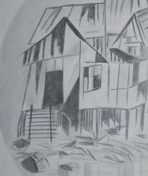 Theo Schoon - Indonesische paalwoningen - tekening 1974 kopen? Bied vanaf 65!