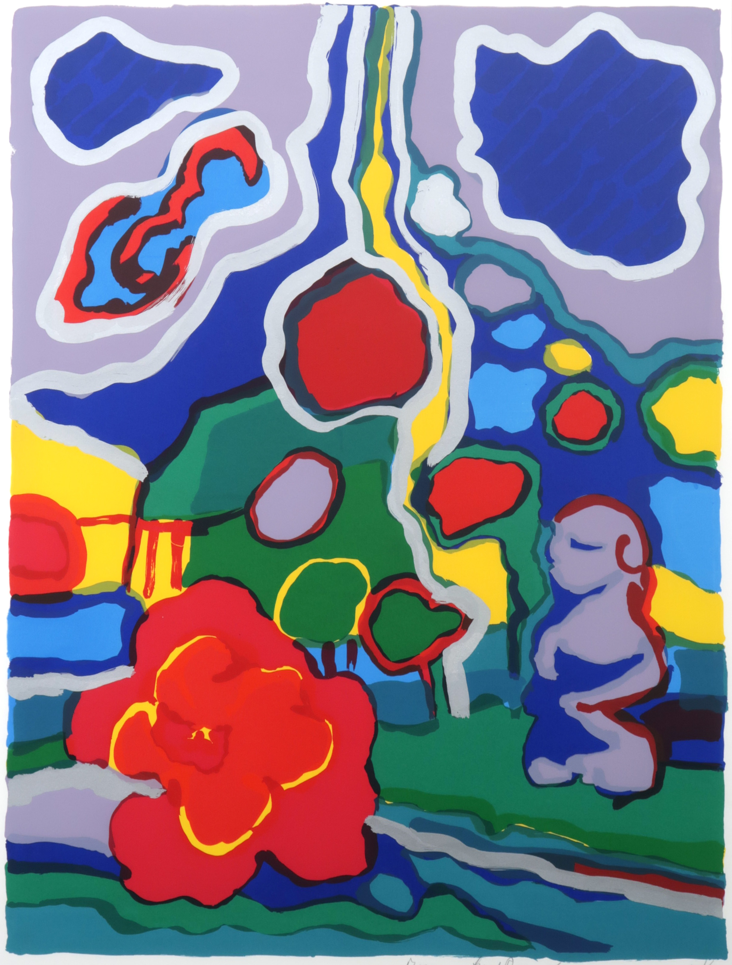 Frank Rosen - Zeefdruk, Moorea - Ingelijst kopen? Bied vanaf 35!