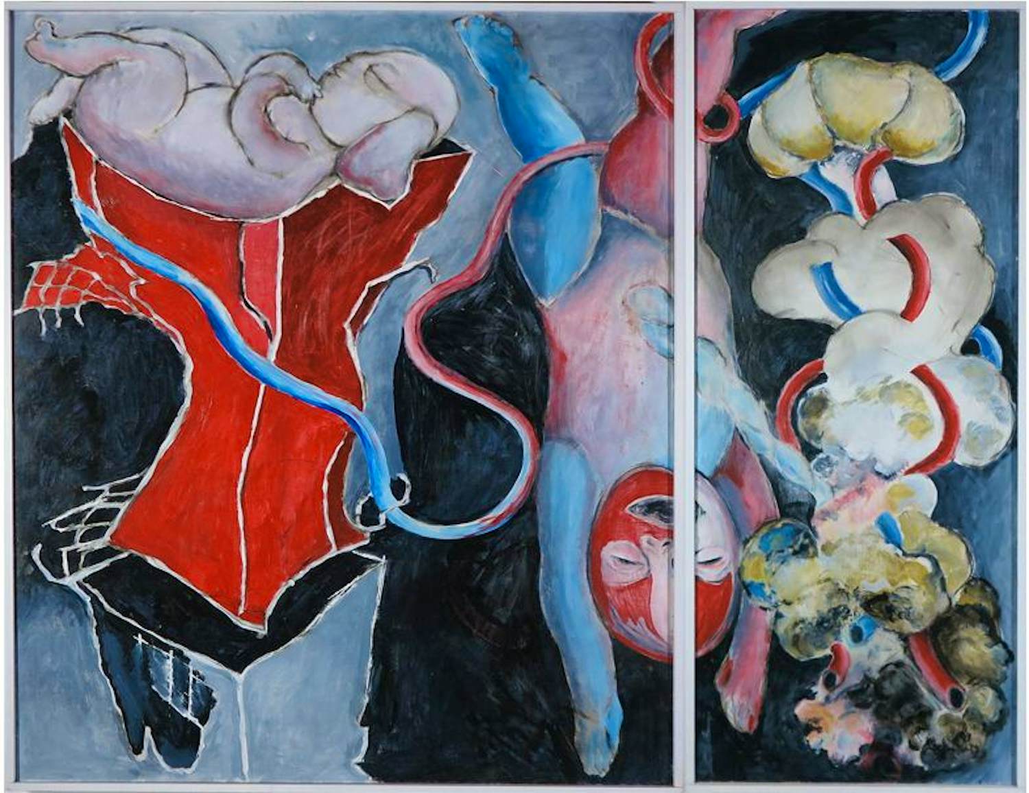 Buy Sophie Mellema - Acryl op paneel, Leven en dood tweeluik - Ingelijst (Zeer groot)? Bid from 100!