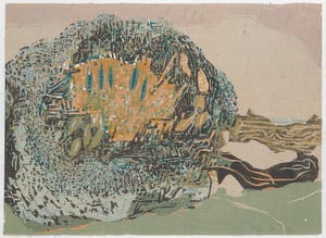 Vincent van Ojen - Houtsnede, Herfstlandschap - Ingelijst kopen? Bied vanaf 35!