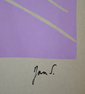 Jan Saverys - Composition abstrait - 1952 - Originele zeefdruk gesigneerd kopen? Bied vanaf 80!