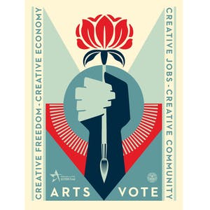 Buy Shepard Fairey - Arts Vote? Bid from 275!