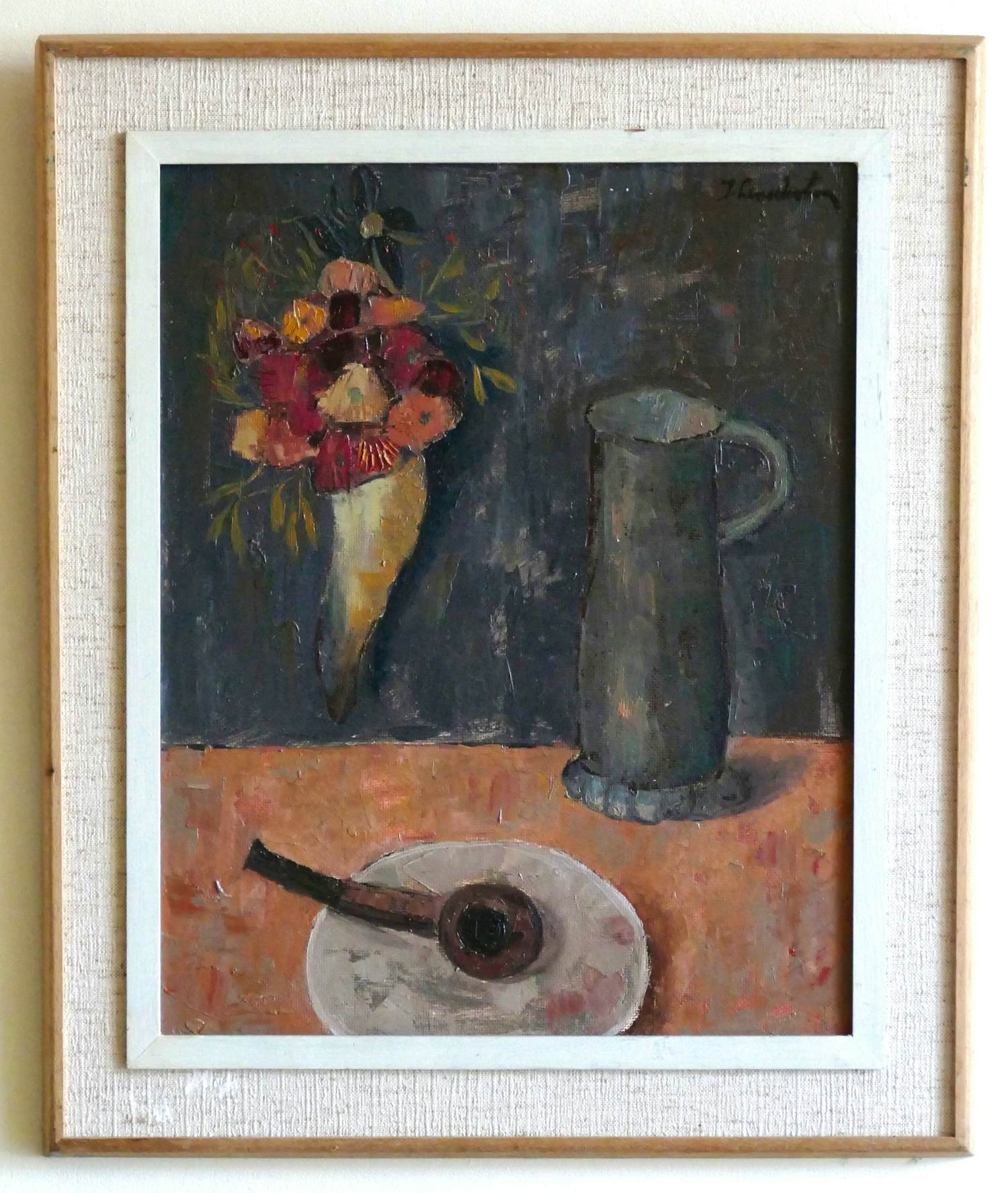 Buy Jan Linschooten - Stilleven met pijp en kan.? Bid from 295!