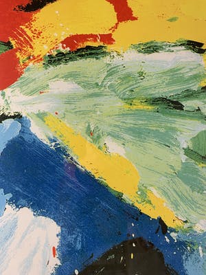 Jan Cremer - kleurenzeefdruk - 'Blue mountain blue' - 1998 (ZEER GROOT) kopen? Bied vanaf 350!