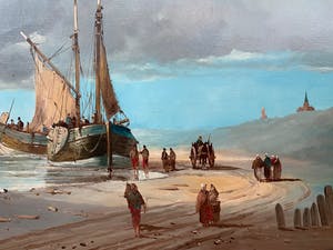 Edward Douwes Dekker - Landschap - strand en schepen op zee kopen? Bied vanaf 50!