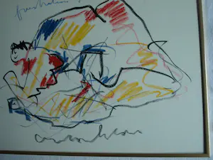 Anton Heyboer - Pastel , Frustration – Ingelijst kopen? Bied vanaf 1!