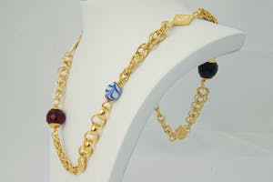 2539- Groot heren geel-gouden Alla Kondre collier - 18 krt gekeurd - 100 gram! kopen? Bied vanaf 2400!