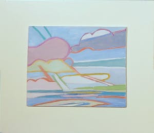 Paul Overhaus - Acryl op board, Uitzicht op zee - Ingelijst kopen? Bied vanaf 1!