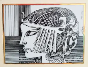 Endre Szasz - (1926-2003) Hollóháza, zeldzame porseleinen plaquette. kaufen? Bieten Sie von 99!