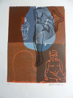 Judith Macrander - Houtsnede , zonder titel. verkocht voor € 40!