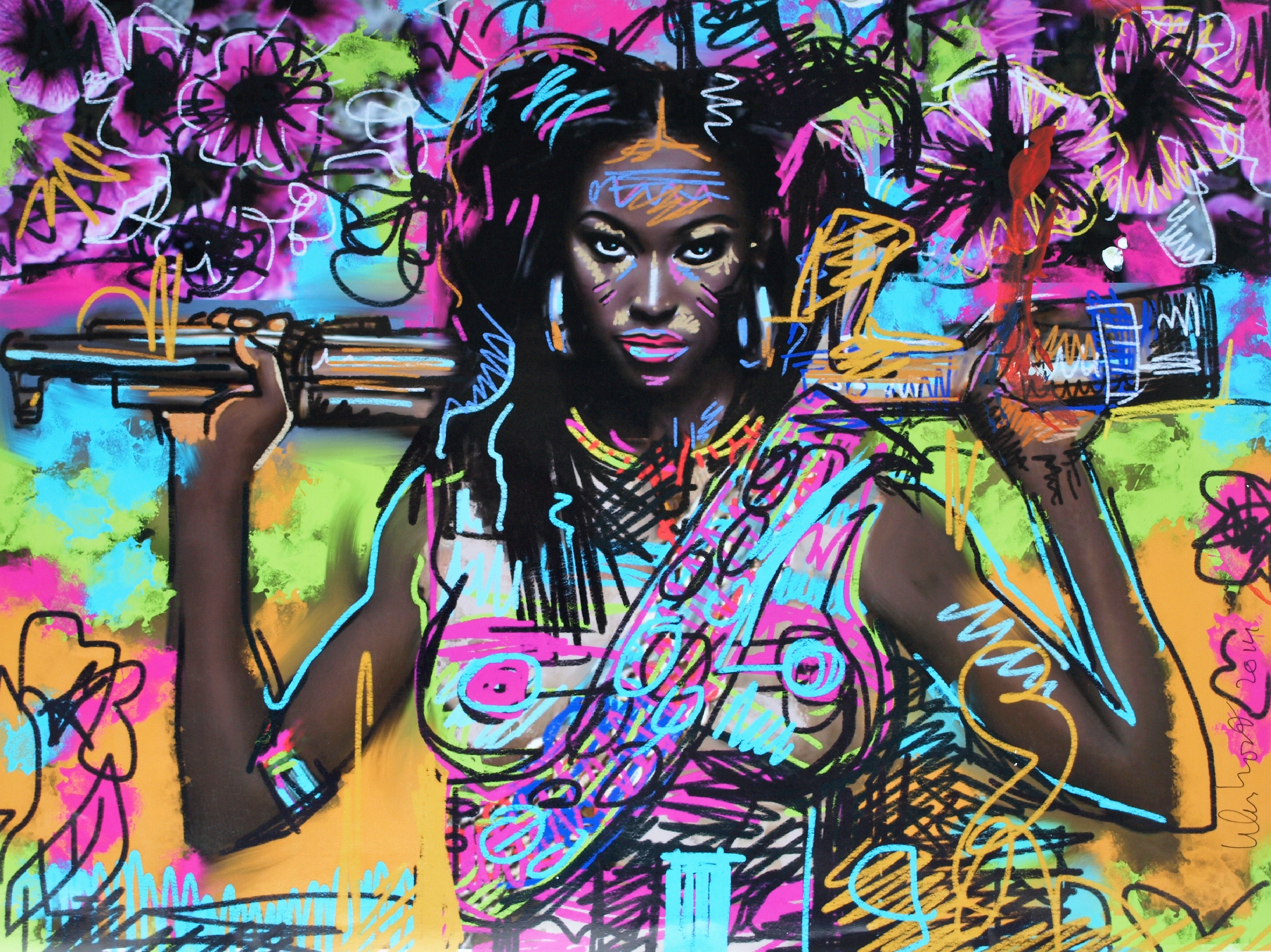 Peter Klashorst - Digitale print op fotopapier – Vrouw – gesigneerd - 2014 kopen? Bied vanaf 1!