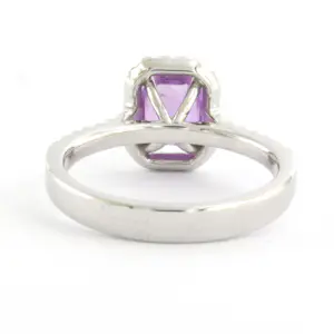 18k gouden ring met roze saffier tot. 1.05ct en briljant geslepen diamant kopen? Bied vanaf 1000!