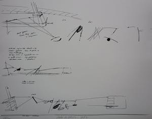 Auke de Vries - litho: ontwerp Maasbeeld (1982) kopen? Bied vanaf 75!