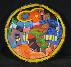 Clemens Briels - Gemengde techniek, Wandobject El Pintor yel Columpia kopen? Bied vanaf 350!