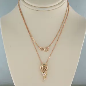 14k roodgouden collier met een hanger met briljant geslepen diamant tot. 0,04ct kaufen? Bieten Sie von 175!