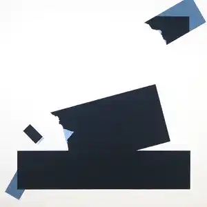 Hans Landsaat - Zeefdruk, Zonder titel verkocht voor € 40!