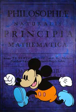 Jan Bollaert - Gemengde techniek op board, Newton II (Groot) verkocht voor € 125!