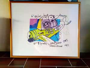 Herman Brood - Herman Brood - Kleurenzeefdruk BIGGLES Handgesigneerd. verkocht voor € 185!