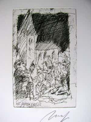 Alfred Hrdlicka - DIE SUPPENESSER verkocht voor € 100!