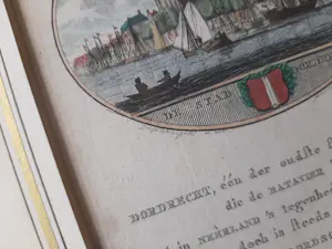 Anna Catharina Brouwer - 18e -eeuwse gravure, Gezicht op Dordrecht kopen? Bied vanaf 25!