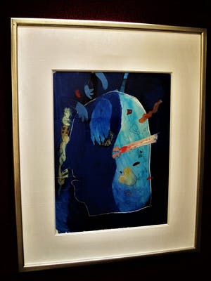 Michel van Overbeeke - GROTE surrealistische Gouache op papier - zonder titel - gesigneerd kopen? Bied vanaf 20!