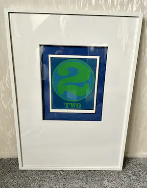 Robert Indiana - Zeefdruk, Two (uit 'Numbers') - Ingelijst kopen? Bied vanaf 175!