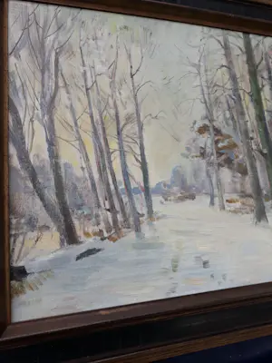 Daniel Muhlhaus - Winters bosgezicht kopen? Bied vanaf 110!