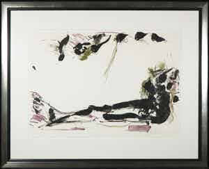 Ger Lataster - Litho, Het been - Ingelijst (Groot) verkocht voor € 1!