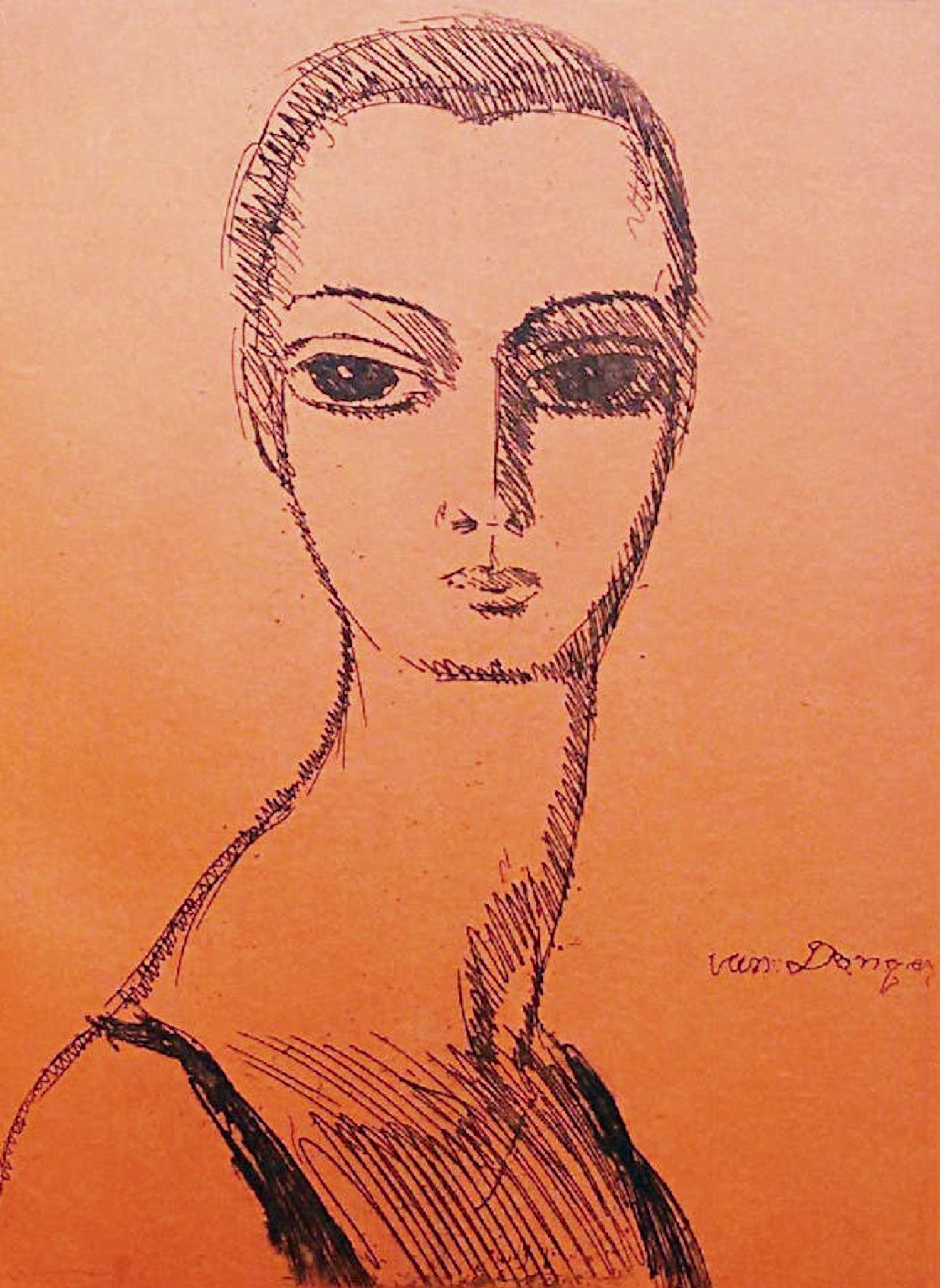 Kees van Dongen - Meisje met zwanenhals, ets kopen? Bied vanaf 650!