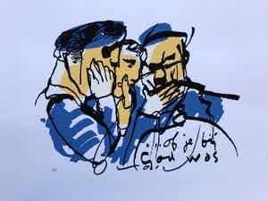 Herman Brood - Kleurenzeefdruk OF JE BIJ GOD WAS Handgesigneerd. verkocht voor € 245!