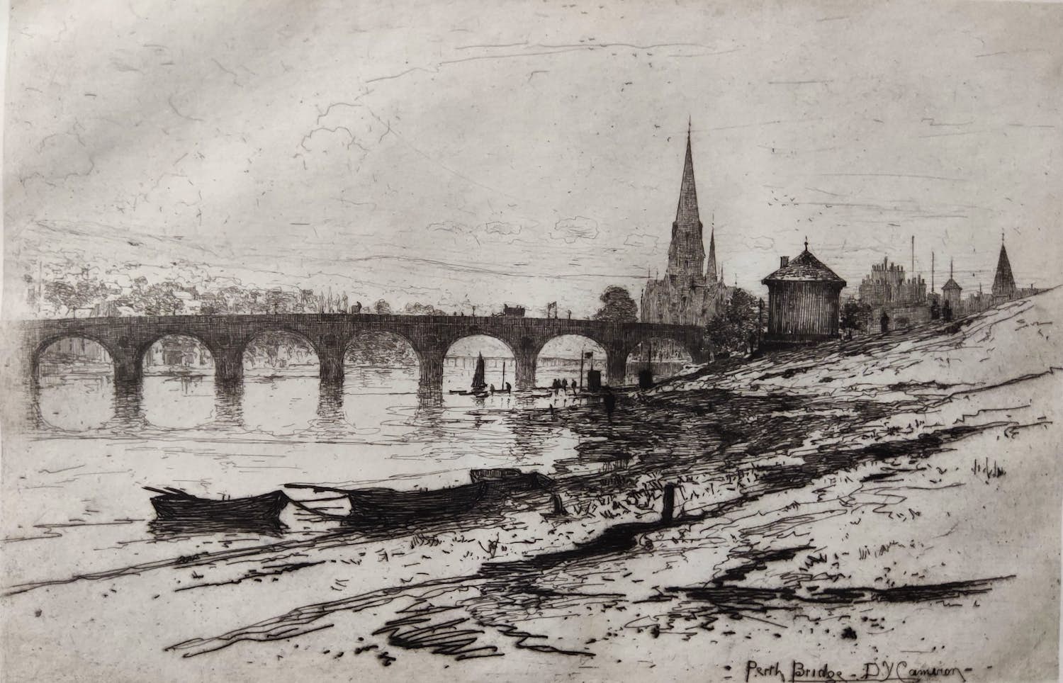 David Young Cameron (Sir) - Perth Bridge (Schotland) verkocht voor € 50!