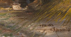 Niet of onleesbaar gesigneerd - Olieverf op paneel, Meisje met kippen kopen? Bied vanaf 1!