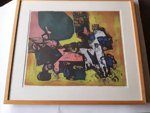 Daniel den Dikkenboer - Kleuren litho, Abstract werk kopen? Bied vanaf 40!