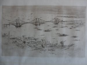 William Walcot - Ets. "The Fleet at Scapa Flow". kopen? Bied vanaf 20!