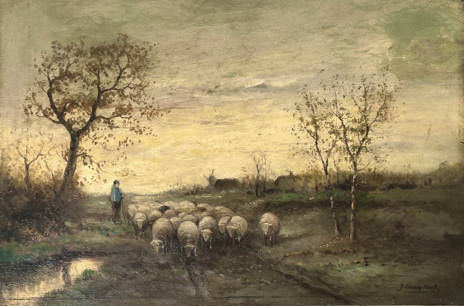 Onbekend - ‘Alle schaapjes op het droge’ verkocht voor € 80!