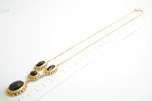 50 - Vintage 14 Krt gouden Halssieraad - 4 grote granaten - Venetiaanse schakel kopen? Bied vanaf 370!