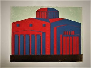 Ko Aarts - Gelderse Grafiekmap 1995- GEOMETRISCH BLAUW - zeer kleine oplage (15) kopen? Bied vanaf 29!