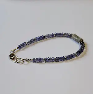 Buy Nieuwe Armband van natuurlijke blauwe  facetgeslepen saffieren? Bid from 70!
