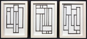 Siep van den Berg - Lot van drie tekeningen met stift en potlood, Abstracte compositie - Ingelijst kopen? Bied vanaf 120!