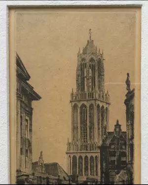 Jan Sirks - Dom Utrecht | ets - ingelijst kopen? Bied vanaf 45!