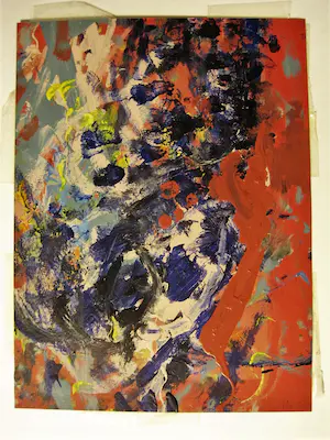 Niet of onleesbaar gesigneerd - Jaren 60 of 70 - Abstract Expressionistisch - gemengde techniek - gesigneerd kopen? Bied vanaf 1!