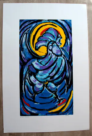 Peter Zonneveld - zeefdruk: Haan - 2002 kopen? Bied vanaf 45!