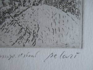 Gerard Bellaart - Ets Oude man in landschap kopen? Bied vanaf 15!